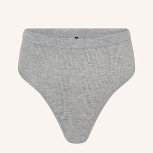 Gooseberry Intimates Les Girls Rib Breifs in Gray Size M NWT
